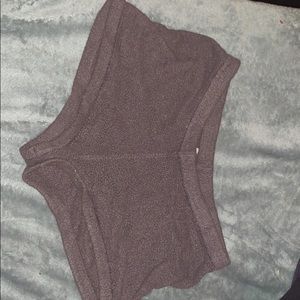 Fuzzy booty shorts